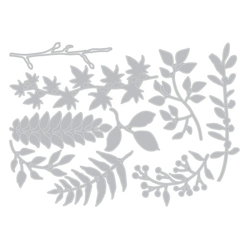 Sizzix Tim Holtz Thinlits Die Set GARDEN GREENS 9 Dies 661206 - Picture 2 of 3