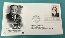 William H Taft 27th President 1986 First Day Cover