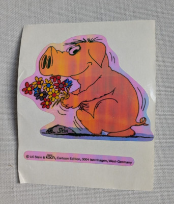 Uli Stein Schwein Sticker Stickeralbum  Vintage 90er Jahre  Glanz Pearly MOP