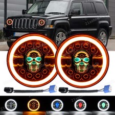 For Jeep Wrangler JK TJ CJ LJ 97-18 RGB 7 LED...