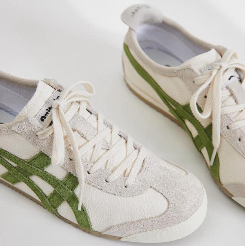 Onitsuka Tiger スニーカー ホワイト/グリーン　MEXICO 66 Classic Unisex Onitsuka Tiger MEXICO66 White Birch/Green Athletic