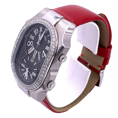 Philip Stein Large Dual Time Diamond Bezel Watch | eBay display picture 3
