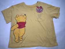 Winnie The Pooh Piglet Disney Yellow Pocket T Shirt Kid s Sz S