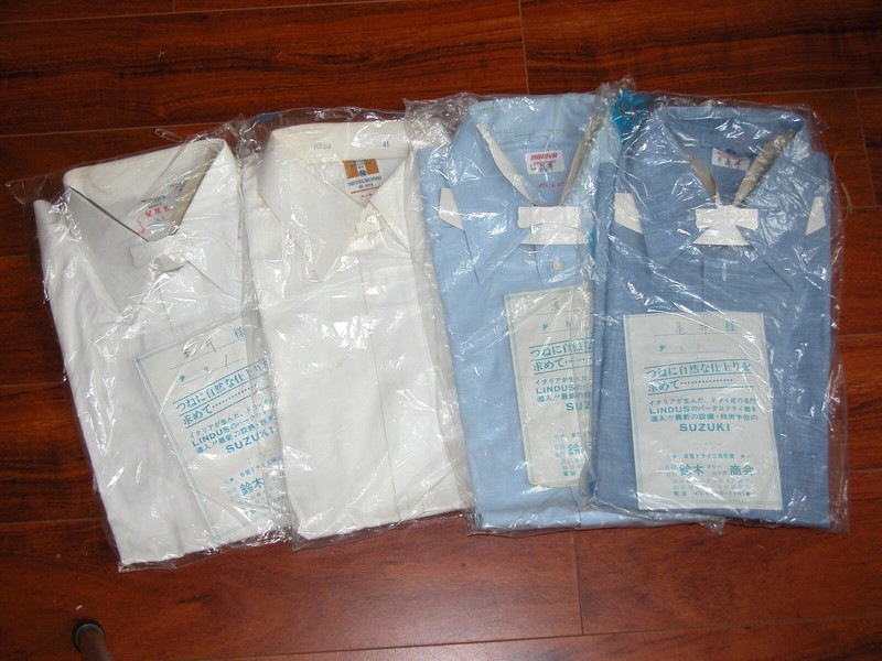 Vtg 80s 90s WAKO Japanese Mens Dress Shirts MITSUKOSHI MORIVA Ginza TOKYO