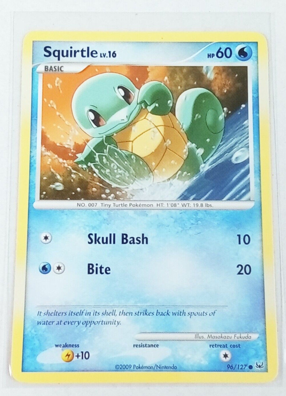 Squirtle 96/127 Platinum Pokémon Card 2009