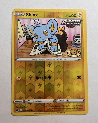 Pokemon SHINX 039/159 - Crown Zenith - Rev Holo - - MINT MISCUT