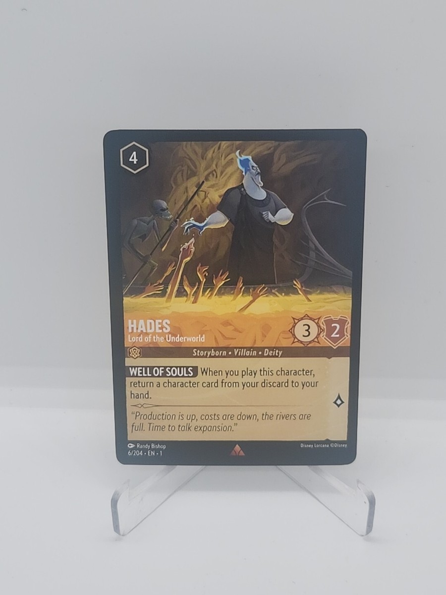Disney Lorcana TCG Hades Lord of the Underworld 6/204 Rare The
