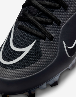NIKE ALPHA HUARACHE 8 ELITE LACROSSE FOOTBALL BLACK/SILVER  display picture 1