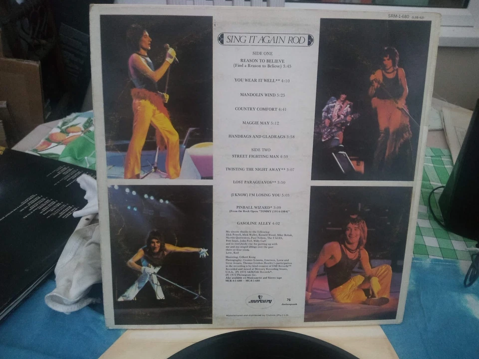 Rod Stewart –  Sing It Again Rod 1973– RARE South Africa Vinyl, LP, Comp# - Image 4 of 4