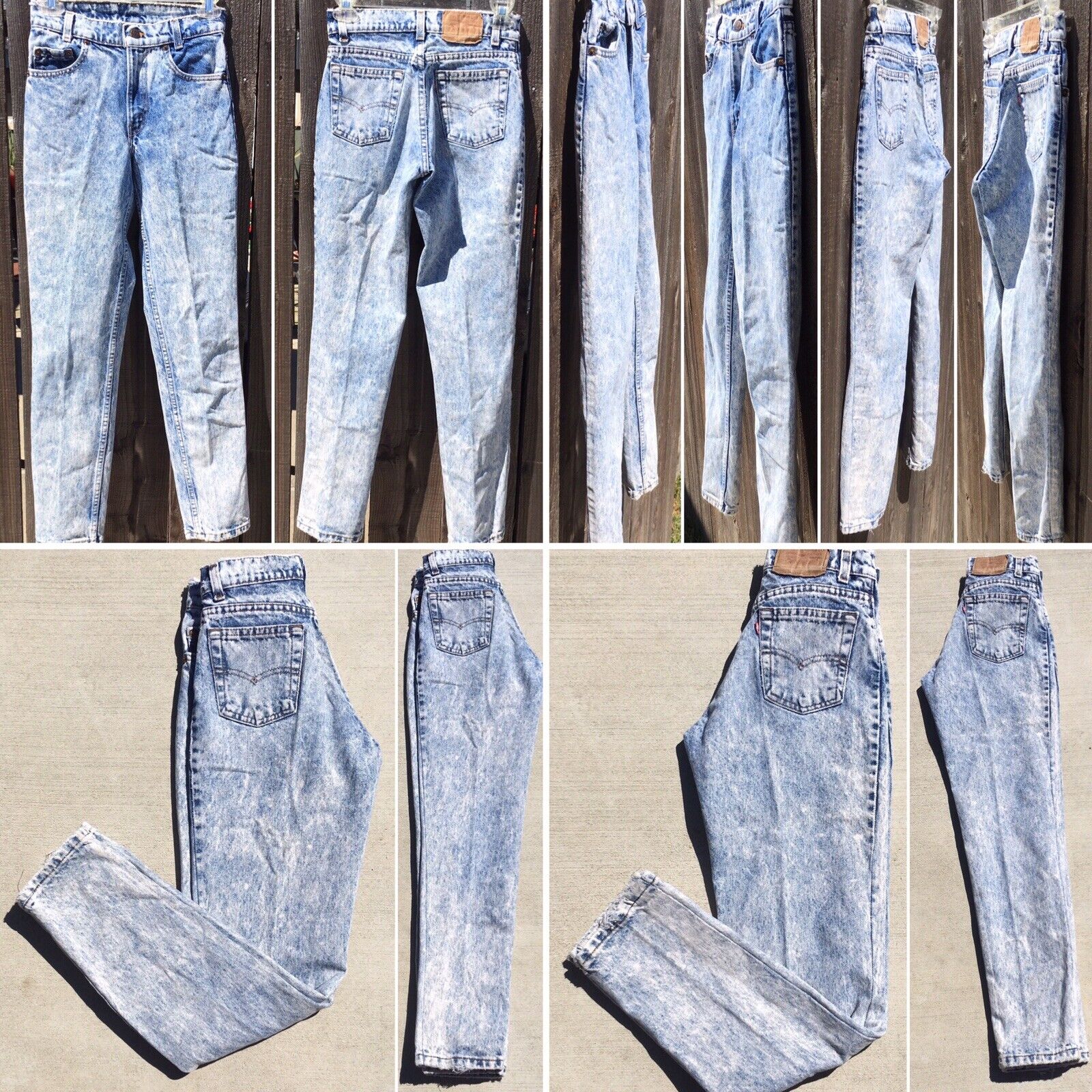 Vintage Levi’s Acid Wash Jeans 505 High Waist Tap… - image 3