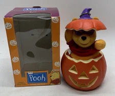 Telco Winnie the Pooh Animated Pop Up Halloween Pumpkin Disney Works Box
