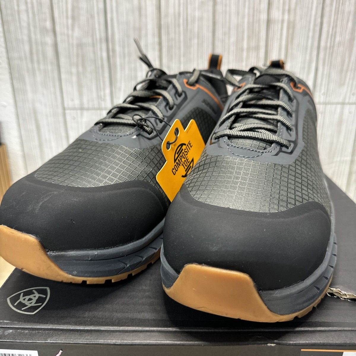 Ariat Outpace Gun Metal Brown Composite Toe Sneakers 10040282