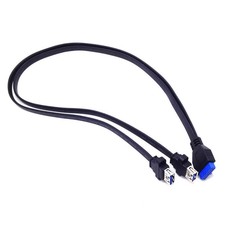 0. Dual 2 Port USB 3.0 Front Panel Extension Cable a Type Female to 20 Pin3247