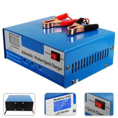 Generic Chargeur De Batterie De Voiture Entièrement Automatique Haute Puissance 12 V/24 V 220 W Pour SUV Camion Bateau Moto Réparation D'impulsion écran LCD - Prix Pas Cher | CI