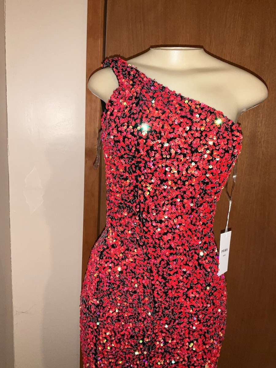 red sequin dress ebay Red Long Sequin Dress Size Small Brand New