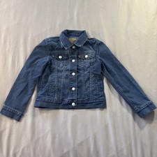 Levi's Denim Jacket Classic Trucker Jean Jacket Dark Wash Kids Size 6X Unisex