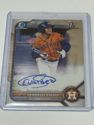 2022 Bowman Chrome - Prospect Autographs Enmanuel Valdez #CPA-EV (AU, RC)