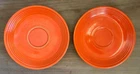 Vintage Fiesta Red Saucers...Pair  1936  Original Radioactive Orange
