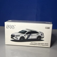 596 Brand 1:64 Philadelphia Police Ford Interceptor Sedan  (US Seller)
