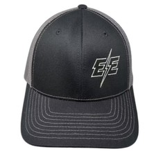 Richardson 112 Trucker Hat Black Gray OS Embroidered Mesh Adjustable Snapback