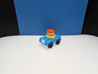 Vintage 90s Fisher-Price Little People Girl Blue Car Chunky Little People