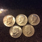 LOT OF 5 1964-D KENNEDY HALF DOLLARS D MINT SILVER