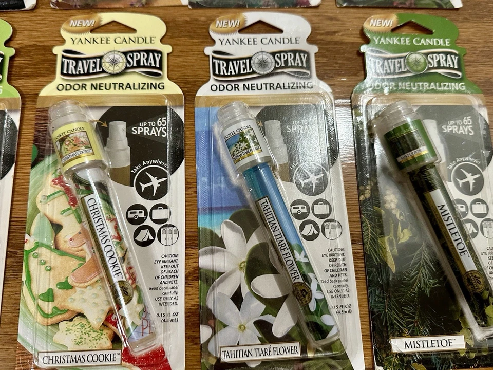 Yankee Candle Travel Spray Lote de 10 RARO DESCONTINUADO Nuevo Habitación Coche Aromas Nuevo de Lote Antiguo Foto 4 de 4