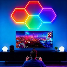 3514 Grid Hexagon Garage Lights System Honeycomb Hex Led Light For Garage Gym