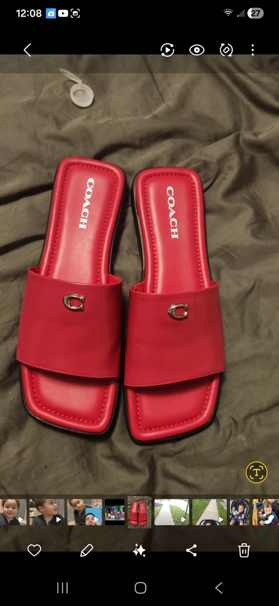 Coach Black Sandals for Women for sale - eBay