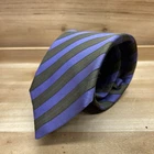 KITON SEVENFOLD 100% Silk Necktie 3.5” x 58.5” Striped Heavy Tie Lavender/Gray
