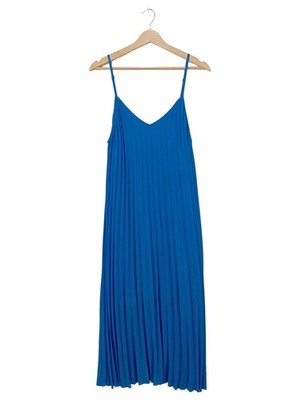 AMISU Trägerkleid Damen Kleid Gr. DE 40 blau Elegant