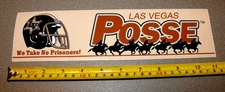 Las Vegas Posse 1994 CFL Canadian Football League Bumper Sticker NOS New Old