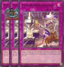 Yugioh! 3x Fusion Duplication CH01-EN040 Ultra Rare 1st Ed NM