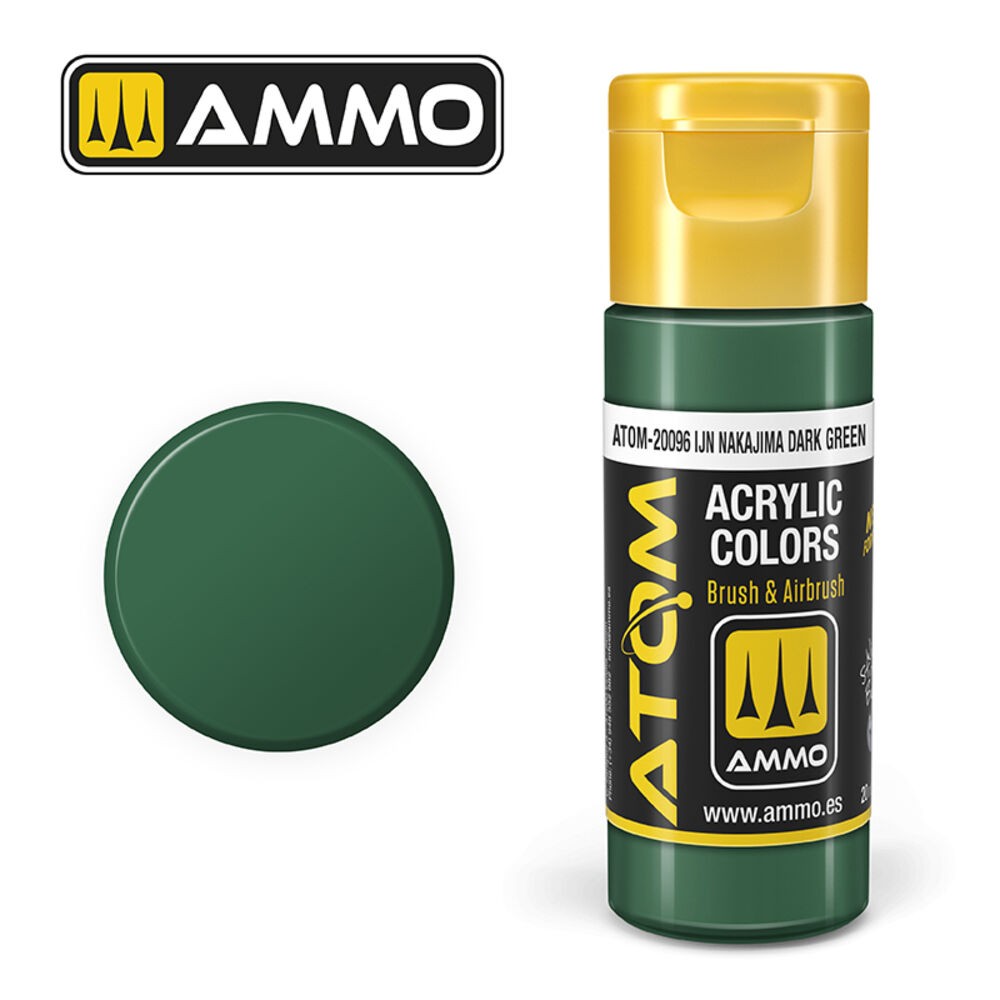 Ammo MIG ATOM-20096 - Atom Color IJN Nakajima Dark Green 20Ml - New