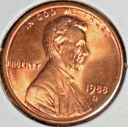 1988-D Lincoln Memorial Cent — photo from the most recent tracked eBay sale
