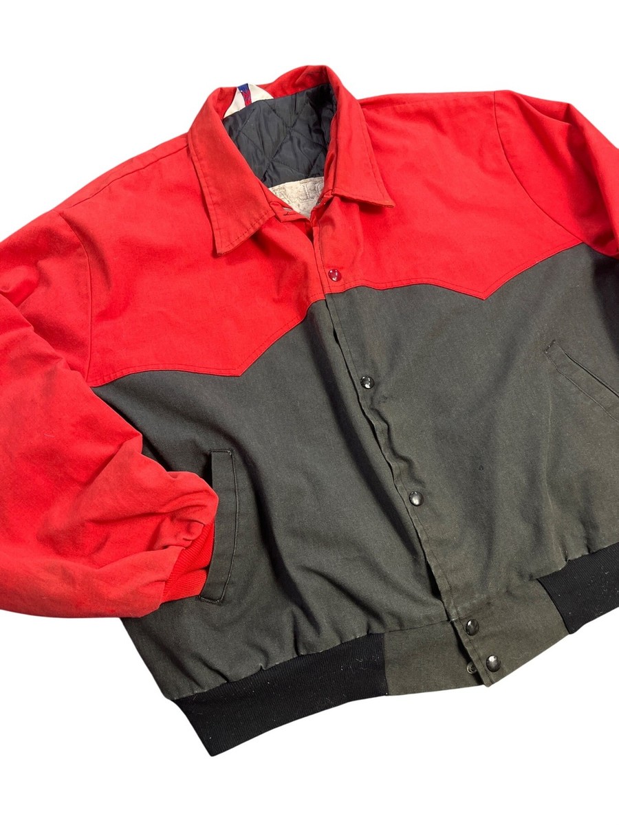Vintage 3XL Polaris 650 Indy Snowmobile Bomber Jacket USA West Ark