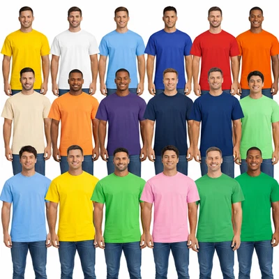 Fruit of the Loom Plain Blank Mens Mans Cotton Tee Shirt Tshirt Value T-Shirt - Image 1 of 4