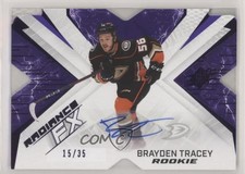 2022-23 SPx Radiance F/X Rookies Purple 15/35 Brayden Tracey #RFX-70 Auto 5za