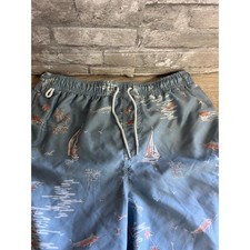 Spicy Tuna Men's Swim Trunks Size L Vibrant Print Beach Shorts