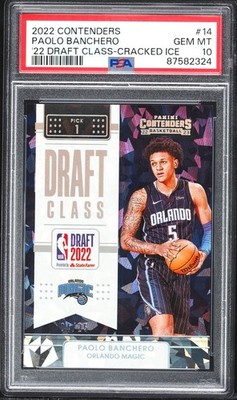 2022 Panini Contenders Cracked Ice Paolo Banchero ROOKIE RC/25 PSA 10 Pop 2