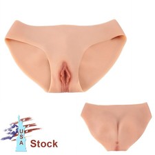 Full Silicone Underwear Pant Shorts Realistic Vagina Transgender Cosplay US