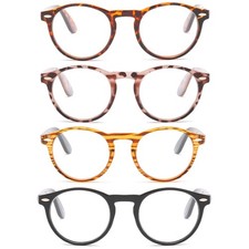 Vintage Reading Glasses Spring Hinges Round Retro Men Women Readers 3.00