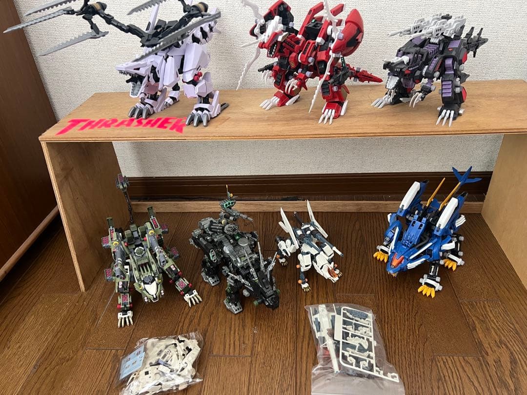 Zoids HMM Set Berserk Furier Fully Assembled & Genobreaker Partial Paint Used