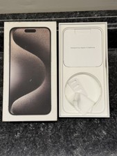 Apple iPhone 15 Pro Max Natural Titanium 256 GB Empty Box with Manual ONLY 