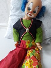 Vintage 70s Clown Doll 25" Ari Konigseer Germany 1970's long legs