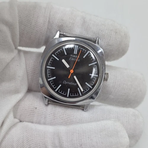 1970s Timex Dynabeat Electric Men's Vintage Wrist Watch Retro AS-IS