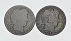 1892-1915 Lot 2 1906-D 1908-O Barber 90% Half Dollars - Coin Collection *051