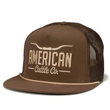 American Cattle Co. Longhorn Adjustable Snapback Western Hat Brown
