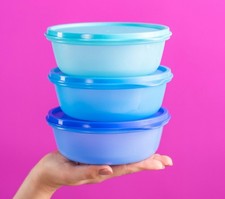 Tupperware Große Hitparade 3x 630 ml blautöne Frische-Set Kühlschrank NEU OVP 