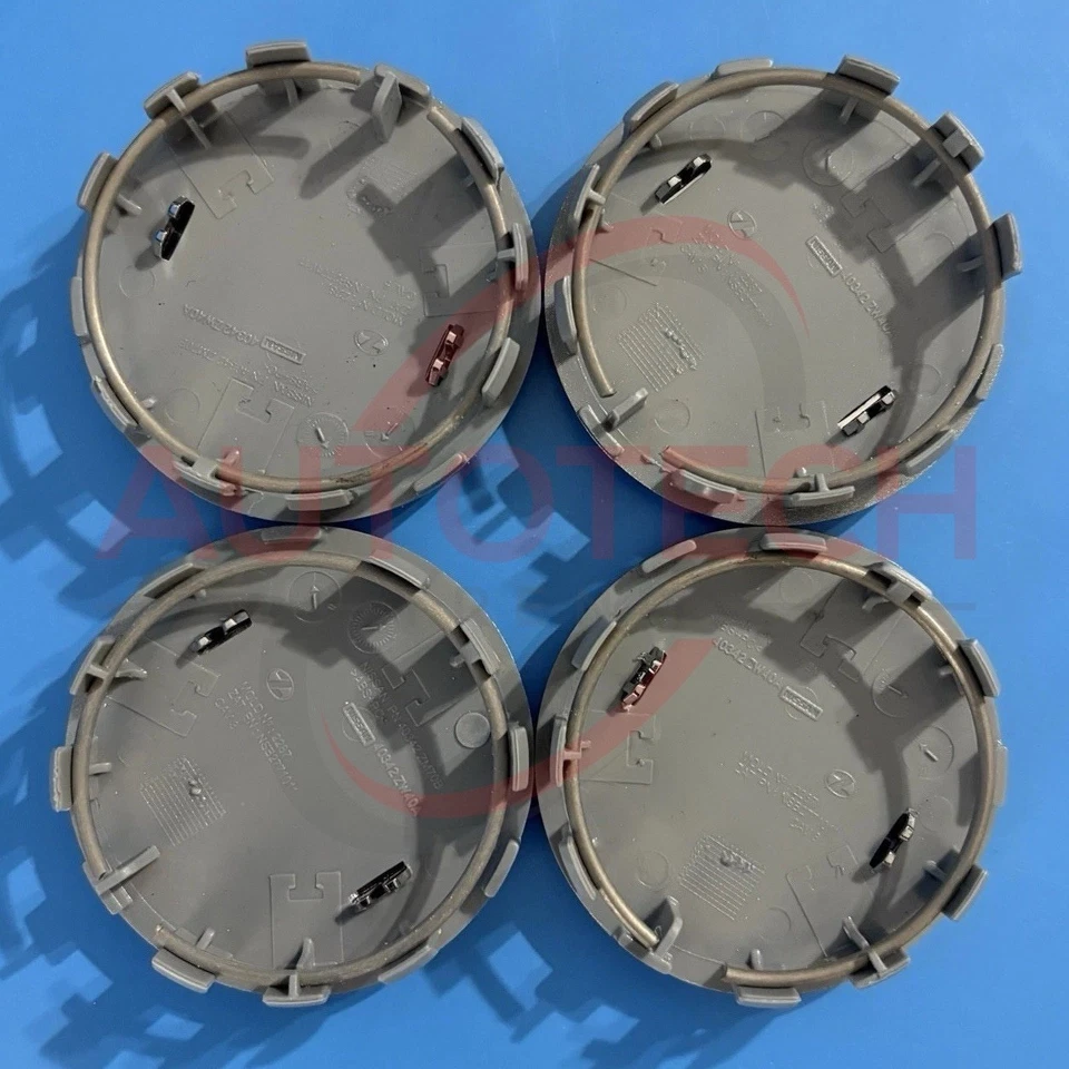 Juego de 4 tapas centrales de rueda Nissan plateadas 54 mm para Altima Máxima Murano 40343AU51A Foto 2 de 2